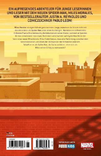 Buchcover und Innenansicht für das Buch: A Spider-Man Graphic Novel: Miles Morales - Shock Waves