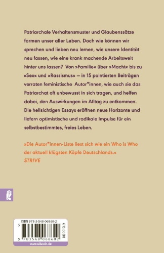 Buchcover und Innenansicht für das Buch: Unlearn Patriarchy