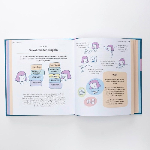 Buchcover und Innenansicht für das Buch: The Mini ADHD Coach: Tips and Hacks To Make Life Easier