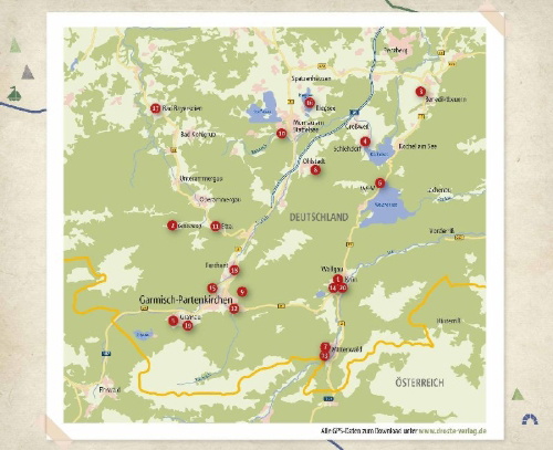 Buchcover und Innenansicht für das Buch: Garmisch-Partenkirchen. Wandern für die Seele