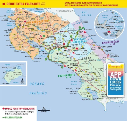 Buchcover und Innenansicht für das Buch: MARCO POLO Reiseführer Costa Rica