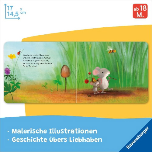 Buchcover und Innenansicht für das Buch: Meine erste Lieblingsgeschichte: Ich hab dich lieb, kleine Maus
