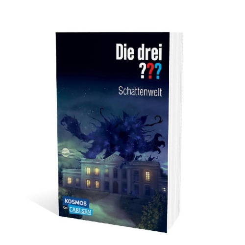 Buchcover und Innenansicht für das Buch: Die drei ???: Schattenwelt (Dreifachband. Enthält die Bände: Teuflisches Duell, Angriff in der Nacht, Die dunkle Macht)