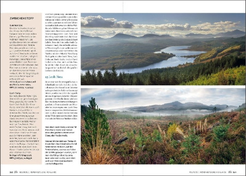Buchcover und Innenansicht für das Buch: KUNTH Mit dem Wohnmobil durch Schottland