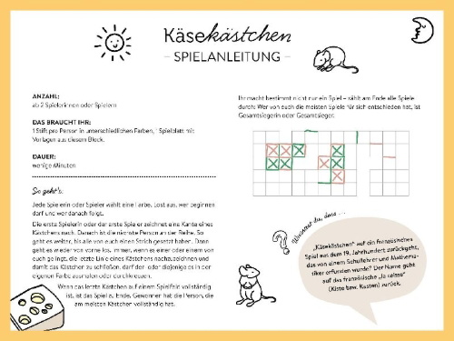 Buchcover und Innenansicht für das Buch: Der große Spieleblock. Umweltfreundlicher Spielspaß für Groß und Klein