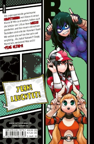Buchcover und Innenansicht für das Buch: Boku no Hero Academia