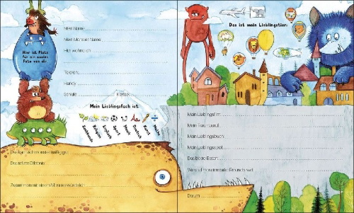 Buchcover und Innenansicht für das Buch: Meine Freunde (Monster)