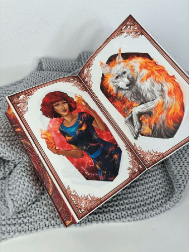 Buchcover und Innenansicht für das Buch: Vortex - Die Liebe, die den Anfang brachte Schmuckausgabe