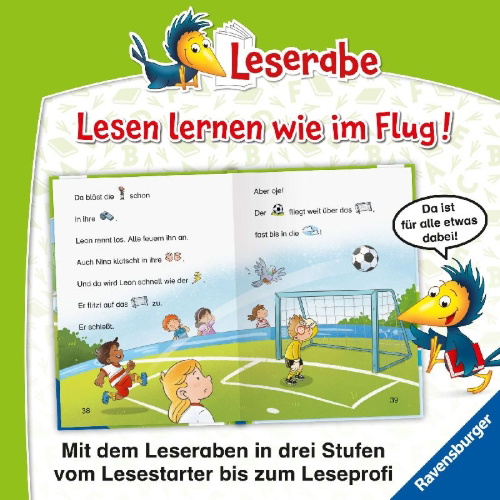 Buchcover und Innenansicht für das Buch: Leserabe Vor-Lesestufe - Fußballgeschichten