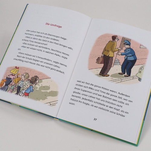 Buchcover und Innenansicht für das Buch: Ella ja kiristäjä
