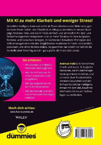 Buchcover und Innenansicht für das Buch: Zeitmanagement mit KI-Tools für Dummies