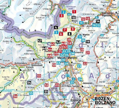 Buchcover und Innenansicht für das Buch: ROTHER Wanderführer Rund um Meran