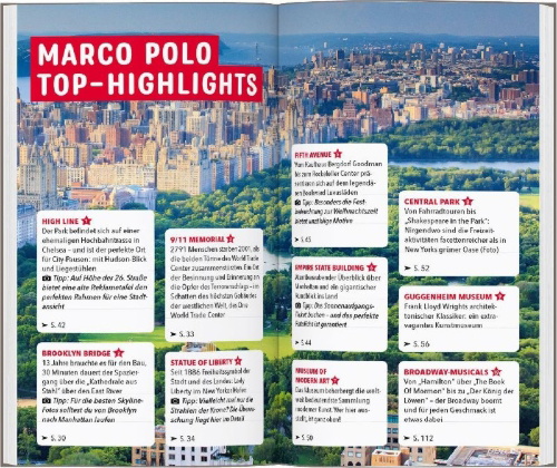 Buchcover und Innenansicht für das Buch: MARCO POLO Reiseführer New York
