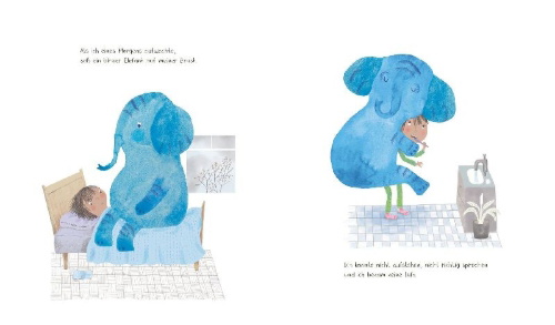 Buchcover und Innenansicht für das Buch: Mein Elefant ist traurig - Ein bestärkendes Buch für weniger gute Tage