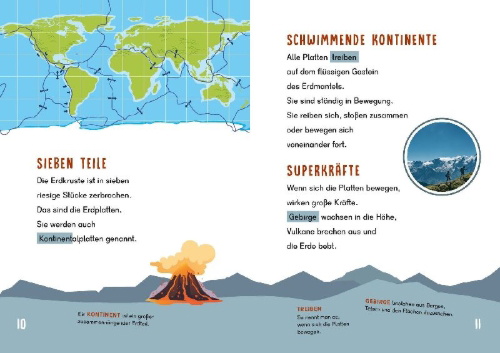 Buchcover und Innenansicht für das Buch: Dein Lesestart - Vulkane