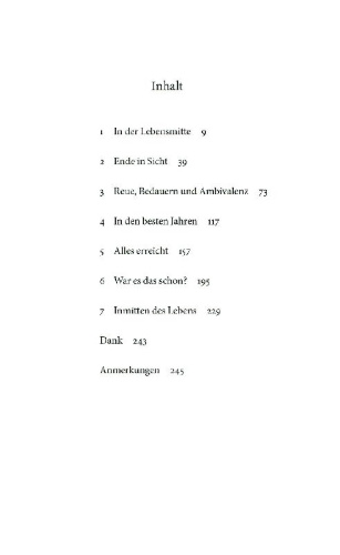 Buchcover und Innenansicht für das Buch: Mitte des Lebens
