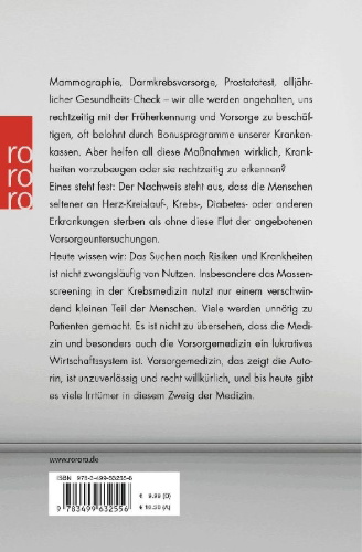 Buchcover und Innenansicht für das Buch: Unsinn Vorsorgemedizin