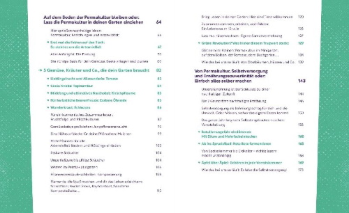 Buchcover und Innenansicht für das Buch: Permakultur leben