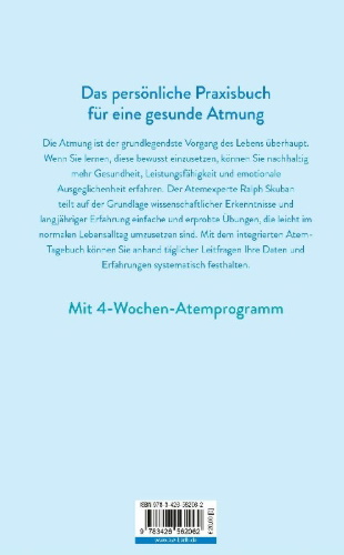 Buchcover und Innenansicht für das Buch: Richtig atmen