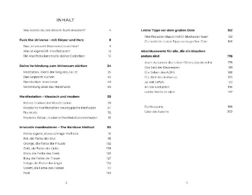 Buchcover und Innenansicht für das Buch: F*ck the Universe