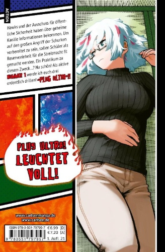 Buchcover und Innenansicht für das Buch: Boku no Hero Academia