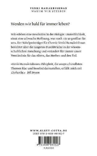 Buchcover und Innenansicht für das Buch: Why We Die