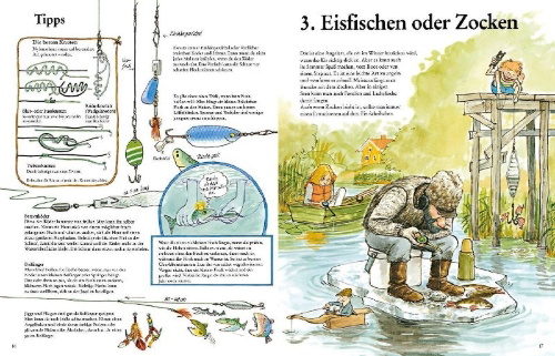 Buchcover und Innenansicht für das Buch: Storfiskarens nybörjarbok