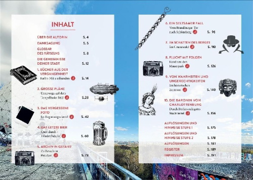 Buchcover und Innenansicht für das Buch: Outdoor Escape-Touren Berlin