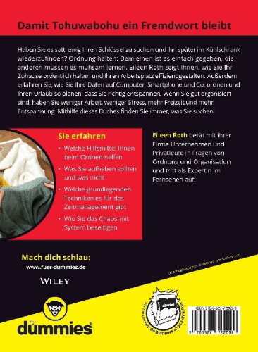 Buchcover und Innenansicht für das Buch: Ordnung halten für Dummies