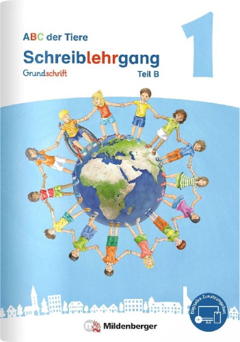 Buchcover und Innenansicht für das Buch: ABC der Tiere 1 Neubearbeitung - Schreiblehrgang Grundschrift, Teil A, B und C
