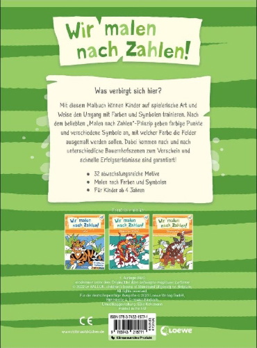 Buchcover und Innenansicht für das Buch: Mes Coloriages Magiques - La Ferme