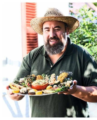 Buchcover und Innenansicht für das Buch: Einfach genial grillen - Vegetarisch