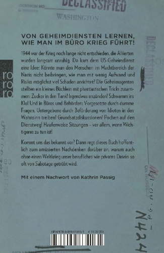 Buchcover und Innenansicht für das Buch: Simple Sabotage Field Manual