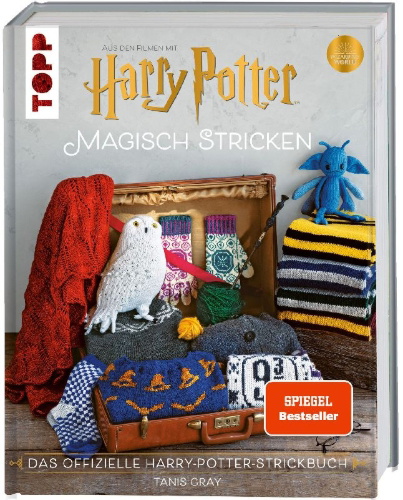 Buchcover und Innenansicht für das Buch: Harry Potter - Knitting Magic. The official Guide to creating magical knits