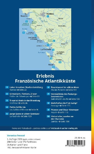Buchcover und Innenansicht für das Buch: MICHAEL MÜLLER Reiseführer Französische Atlantikküste