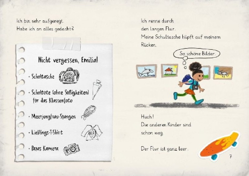 Buchcover und Innenansicht für das Buch: KoboldKroniken: Der KlassenKobold 1. Emilias erster Schultag