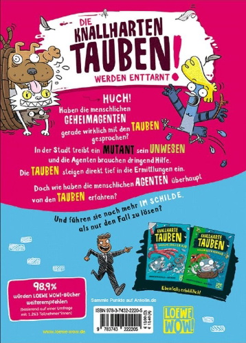 Buchcover und Innenansicht für das Buch: Knallharte Tauben quaken sich um Kopf und Kragen (Band 9)