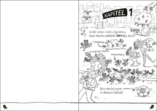 Buchcover und Innenansicht für das Buch: Knallharte Tauben quaken sich um Kopf und Kragen (Band 9)