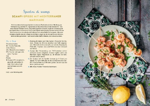 Buchcover und Innenansicht für das Buch: Mamma Carlotta kocht