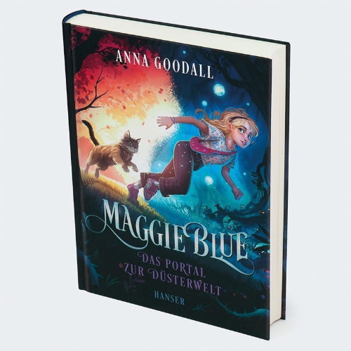 Buchcover und Innenansicht für das Buch: Maggie Blue and the Dark World