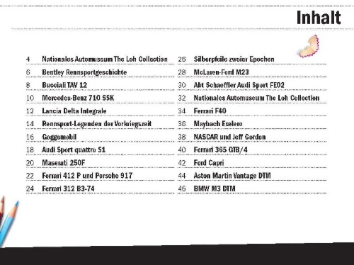 Buchcover und Innenansicht für das Buch: Renn- und Sportwagen Malbuch