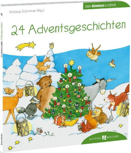 Buchcover und Innenansicht für das Buch: 24 Adventsgeschichten den Kindern erzählt