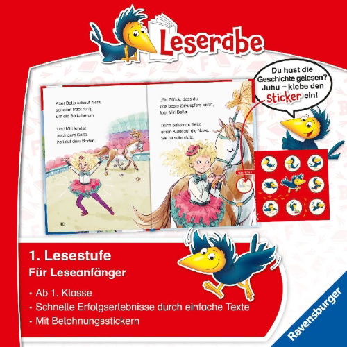 Buchcover und Innenansicht für das Buch: Pferdegeschichten - Leserabe ab 1. Klasse - Erstlesebuch für Kinder ab 6 Jahren