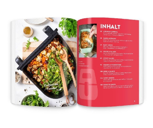 Buchcover und Innenansicht für das Buch: AIR FRYER Quick & Easy - 15 Minuten