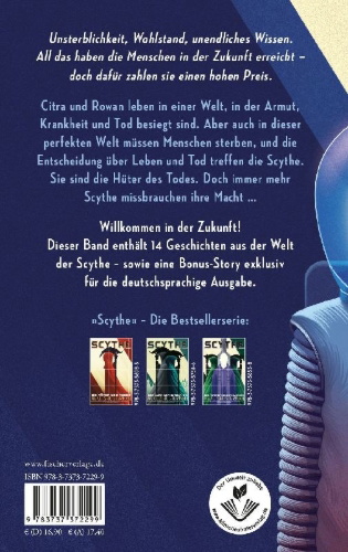 Buchcover und Innenansicht für das Buch: Gleanings - Stories from the Arc of a Scythe