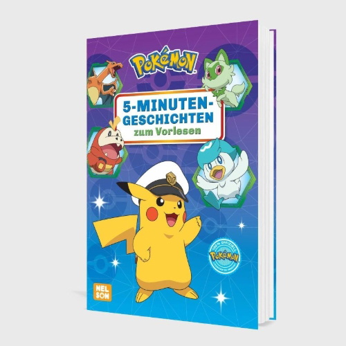 Buchcover und Innenansicht für das Buch: Pokémon Vorlesebuch: 5-Minuten-Geschichten zum Vorlesen