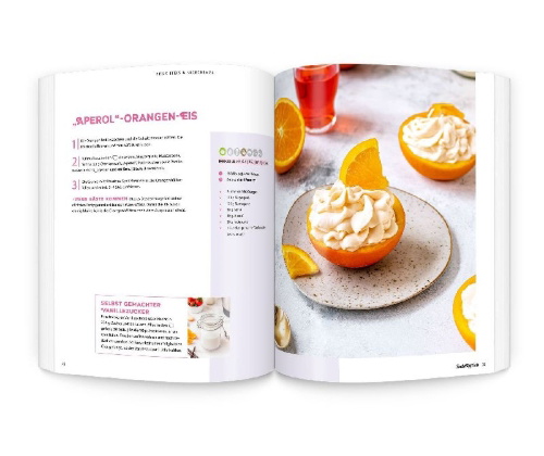 Buchcover und Innenansicht für das Buch: Zaubertopf Einfach lecker! EISCREME