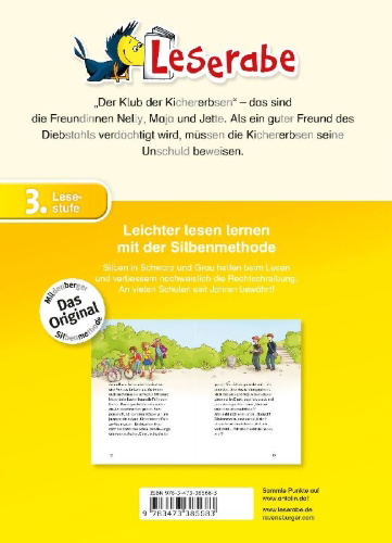 Buchcover und Innenansicht für das Buch: Ein Fall für die Kichererbsen - Leserabe 3. Klasse - Erstlesebuch für Kinder ab 8 Jahren