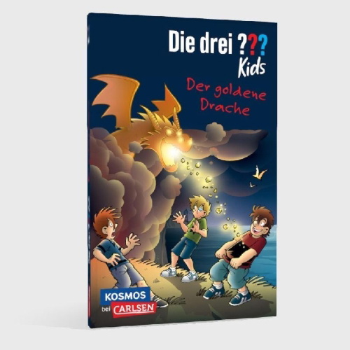 Buchcover und Innenansicht für das Buch: Die drei ??? Kids: Der goldene Drache