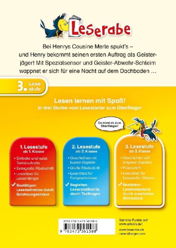 Buchcover und Innenansicht für das Buch: Leserabe - 3. Lesestufe: Henry & Hobbs. Geisterjäger